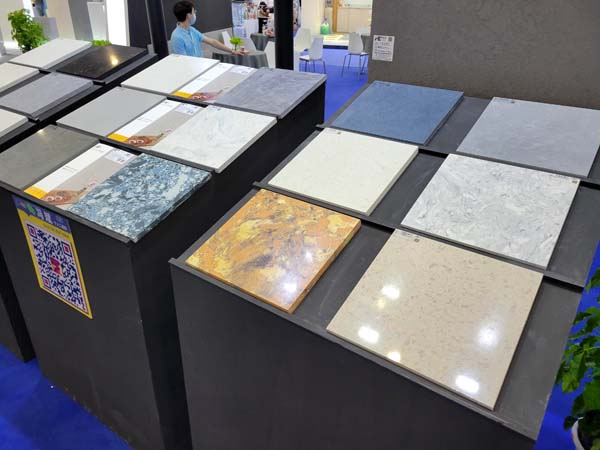 Hui Cheng inorganic quartz stone display