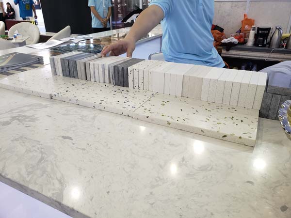 Hui Cheng inorganic quartz stone display